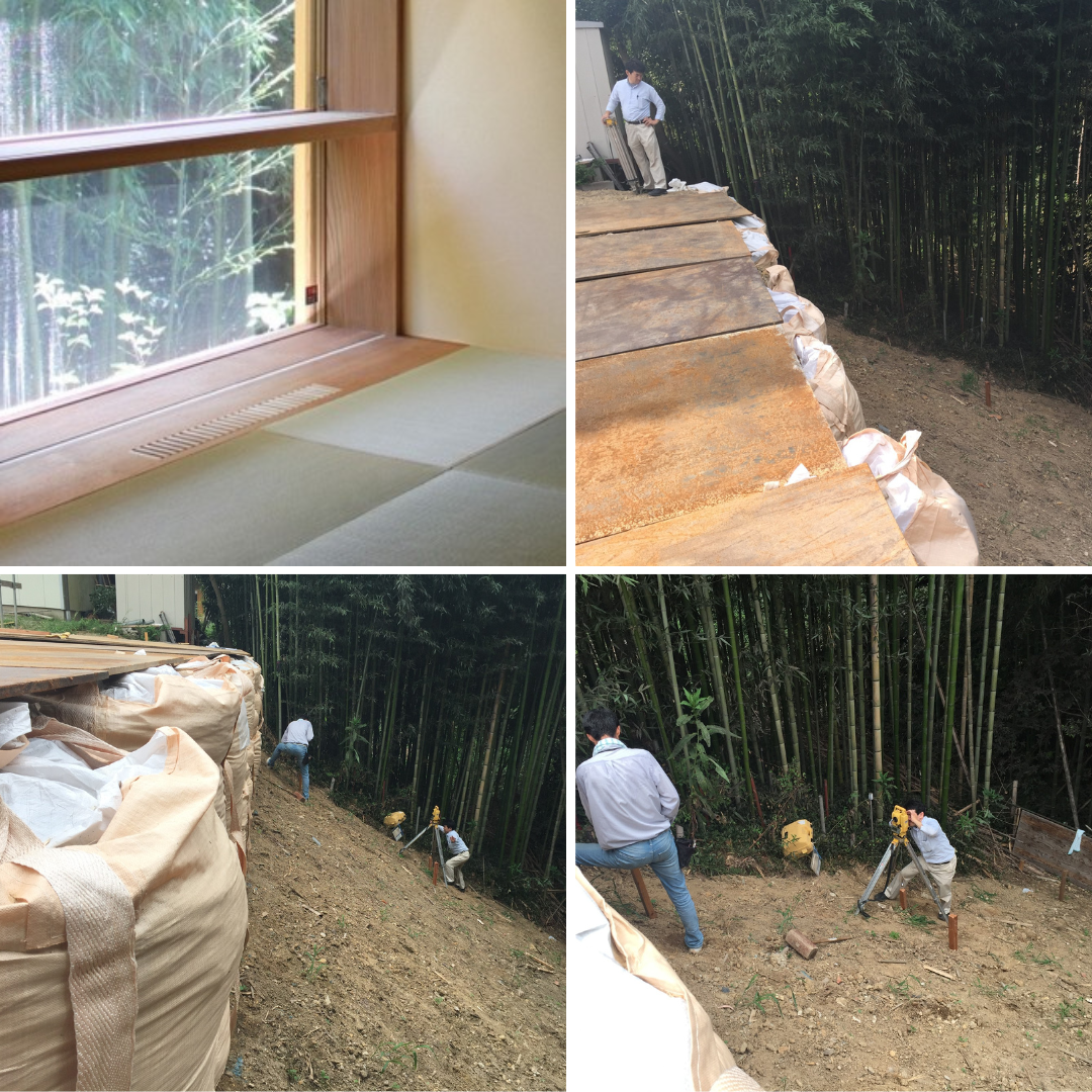 傾斜地形を活かした家