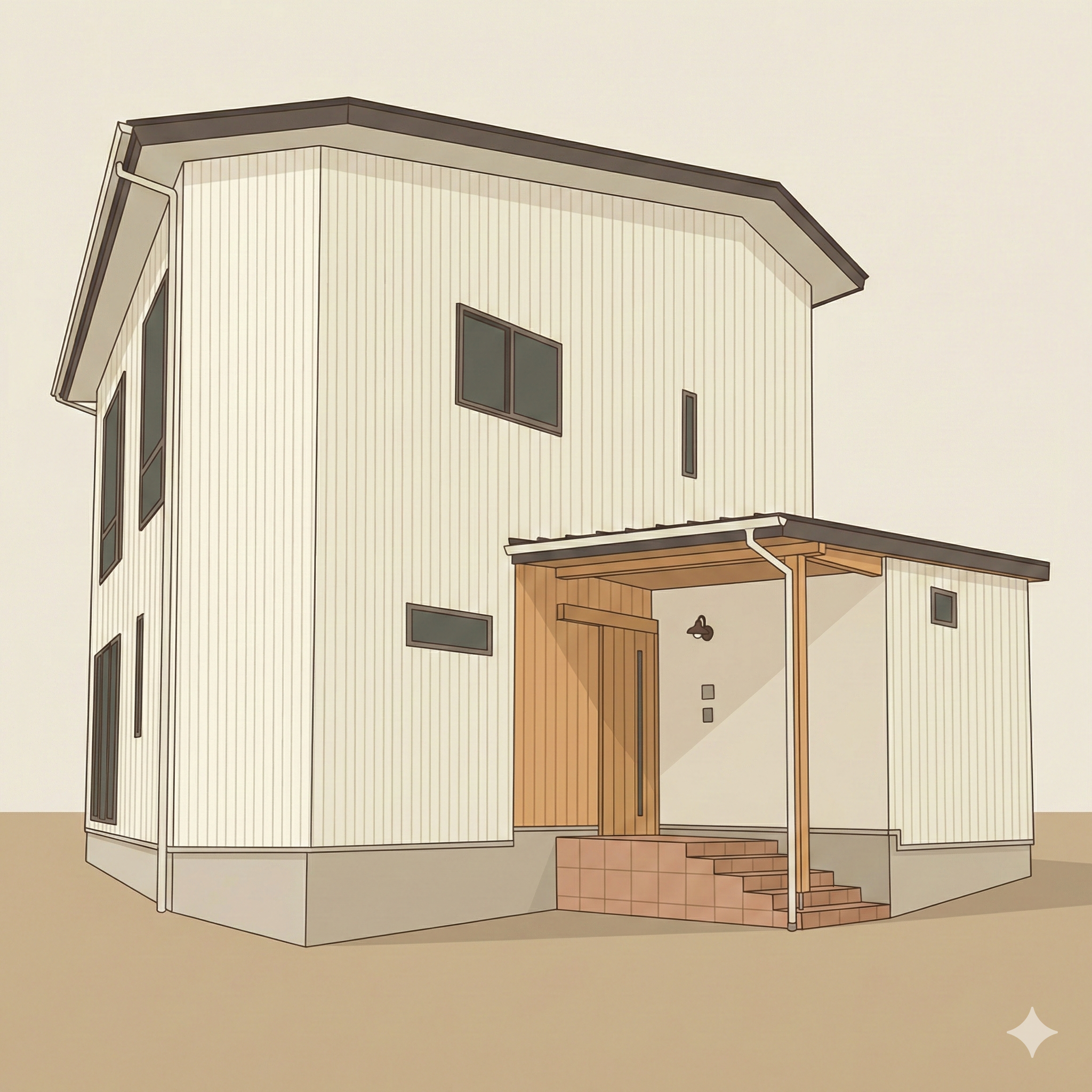 巨大造作本棚を持つ家