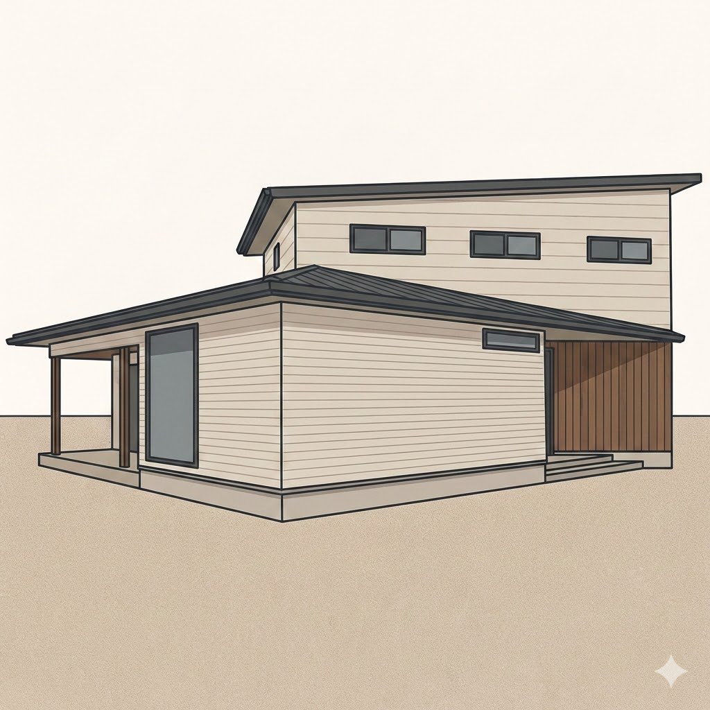 変形地の形を活かした家